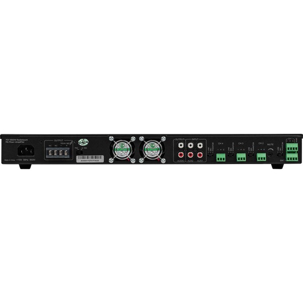 Main product image for Dayton Audio DA650D Commercial Audio Amplifier 650W 70V/ 100V/ 4 Ohm Mixer - 4 Mic 2 Aux 1 Telephone input